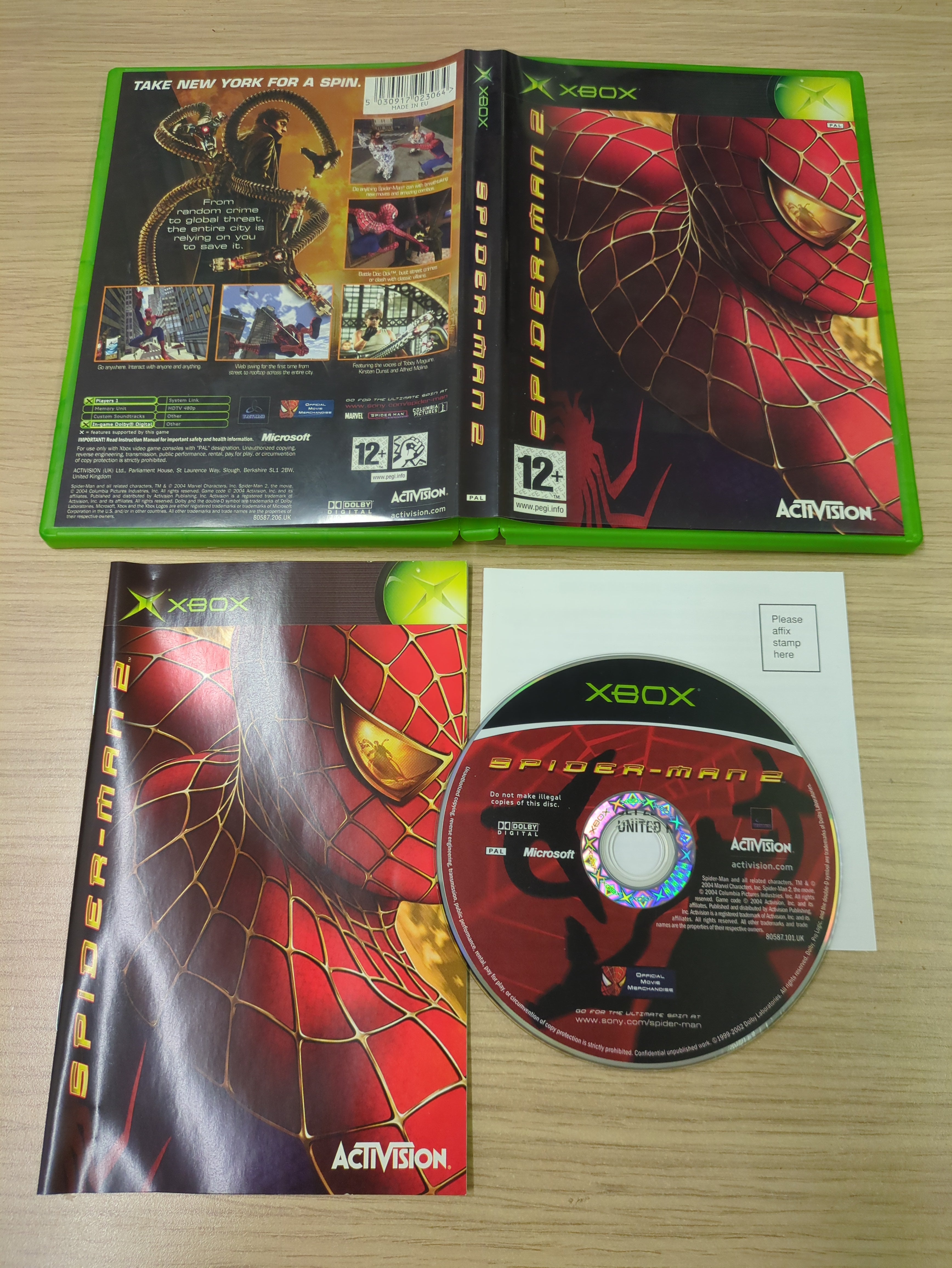 Spider-Man 2 original Xbox game Spider-Man 2 original Xbox game